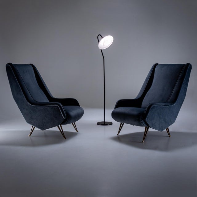 Mid-20th Century Pair of ISA Bergamo Armchairs, Italy For Sale - Image 15 of 15