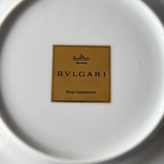 1990s Rosa Innamorata Bread Plate by Bulgari for Rosenthal, Germany, 1990s For Sale - Image 5 of 9