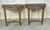 Wood Giltwood Demilune Marble Console Tables, Set of 2 For Sale - Image 7 of 7