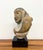 Vintage Hand Carved Abstract Figurative Stone Bust on Black Plinth For Sale In West Palm - Image 6 of 7