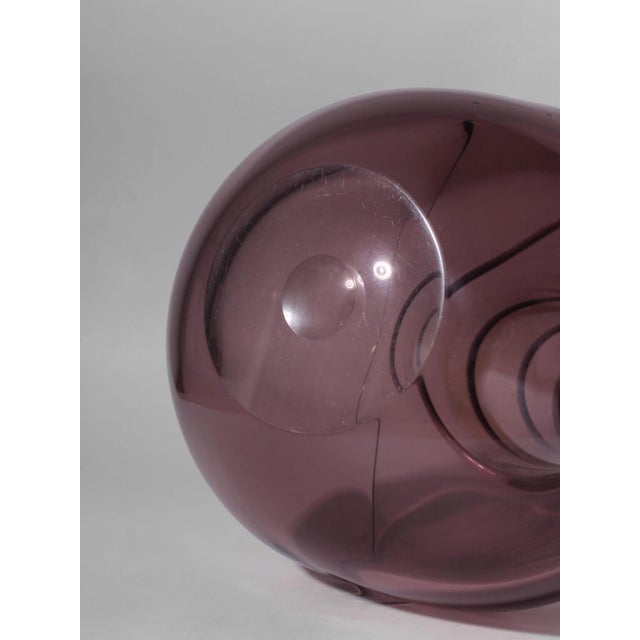 Kosta Boda Burgundy and White Art Glass Vase by Monica Backström for Kosta Boda, 2002 For Sale - Image 4 of 6