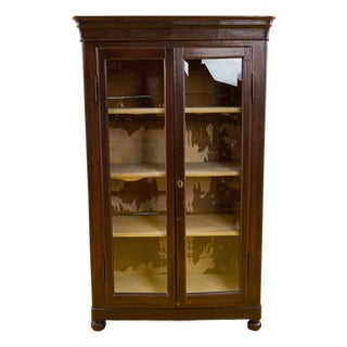 Display Bookcase Cabinet with Ground Glass, 19th Century For Sale