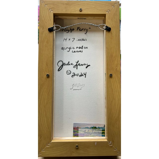 Night Ferry, Original Painting by Julia Lawing, Framed For Sale In Charlotte - Image 6 of 6