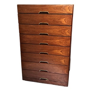 Mid-Century Mahogany Highboard with Jewelry Drawer, West Germany, 1960s For Sale