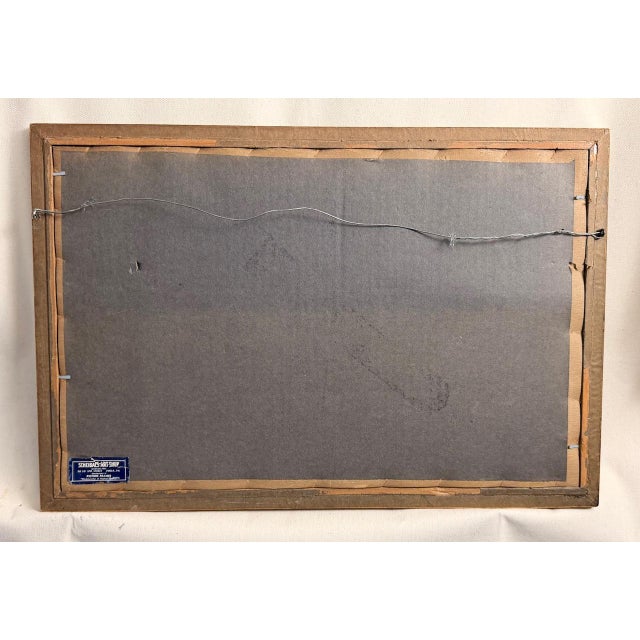 World War 2 Original Oil Painting, Budd Rb - 1 Conestoga Cargo Airplane, United States Navy Rare Artifact - Circa 1942 For Sale - Image 9 of 9