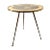 Italian Brass Tripod Side Table with Printed Top, 1950s For Sale