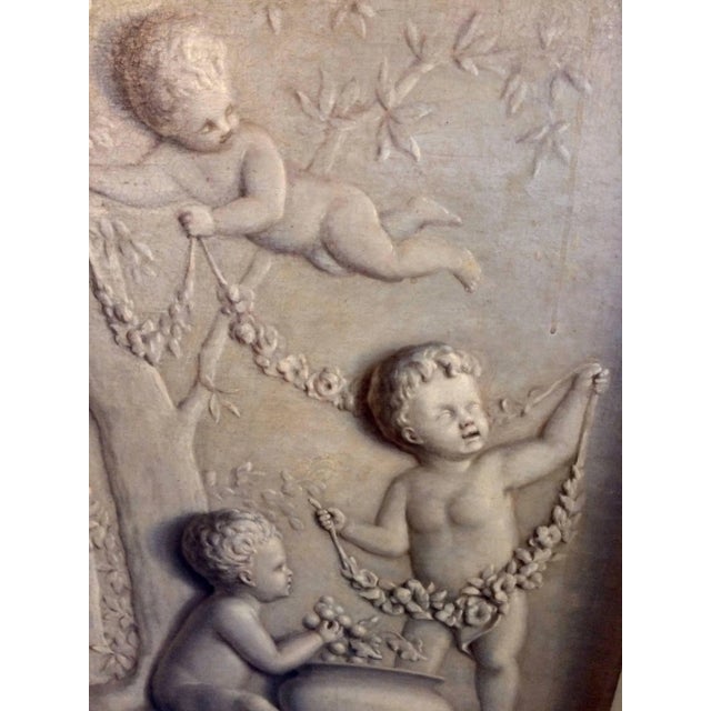 In the manner of Piat-Joseph Sauvage, "Allegory of Spring", is a gorgeous oil on canvas where the subject is 3D putti so...