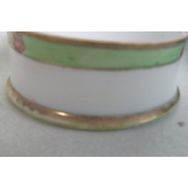 I E and C Co Japan Hand Painted Flowers Lidded Powder Dish Trinket Box For Sale - Image 9 of 12