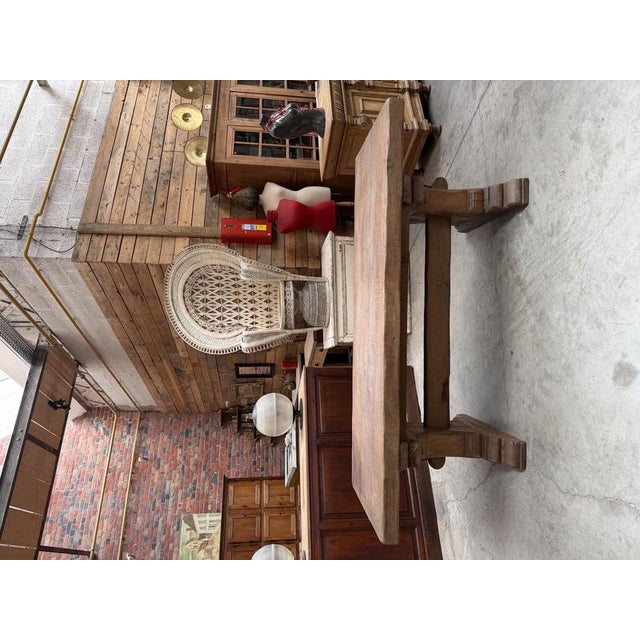 This magnificent 1960s solid oak monastery‑style table has been fully restored. It has retained all its authenticity and...