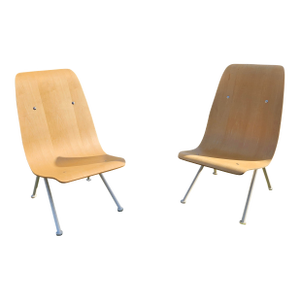 Jean Prouve Attributed Anthony Chairs Vitra - Set of 2