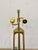 Original Retail $4797, stylish Jean Louis Deniot for Baker Modern Brass Finished with black speckles Iron Eye Table Lamp,...