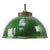 Vintage Brass and Enamel Pendant Light with Frosted Glass For Sale - Image 6 of 6