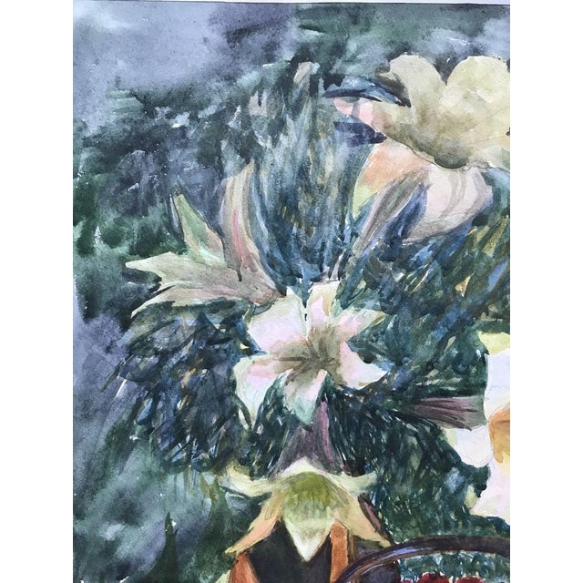 2000 - 2009 Watercolor Painting Flowers and Fruits Unknown Artist For Sale - Image 5 of 11