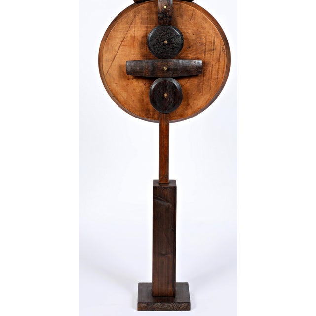 Rolf hans frankfurt 1938 - 1996 basel soldier's happiness i, 1992 wood signed, dated and titled on the bottom 118x40x16cm...