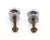 Pair of Vintage 0.75 In. Chrome Brass Cabinet Drawer Knobs For Sale - Image 4 of 4