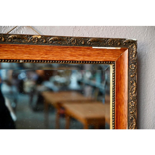Vintage Bohemian Beveled Wall Mirror, France, 1940s For Sale - Image 3 of 8