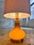 Tall Table Lamp in Glass & Silk For Sale - Image 3 of 11