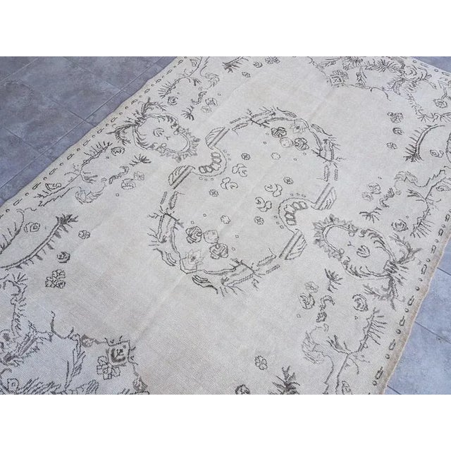 Textile 1960s Floral Handknotted Vintage Tribal Rug For Sale - Image 7 of 11