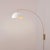 Nova Luna Bella Wall Arc Lamp - Weathered Brass, White/Gold Shade, Dimmable For Sale - Image 4 of 7