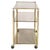 Romeo Rega Italian Brass and Smoked Glass 3-Tier Bar Cart, 1970s For Sale - Image 4 of 9