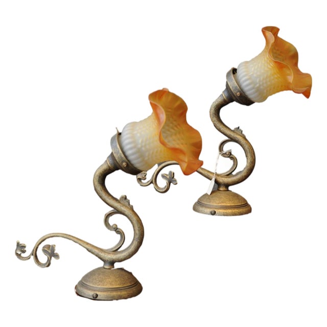 Art Noveau Ginger Table Lamps, Set of 2 For Sale