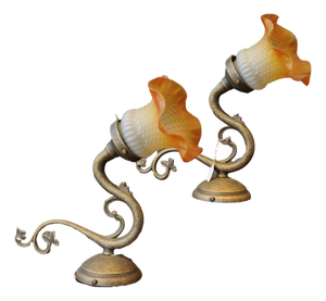 Art Noveau Ginger Table Lamps, Set of 2