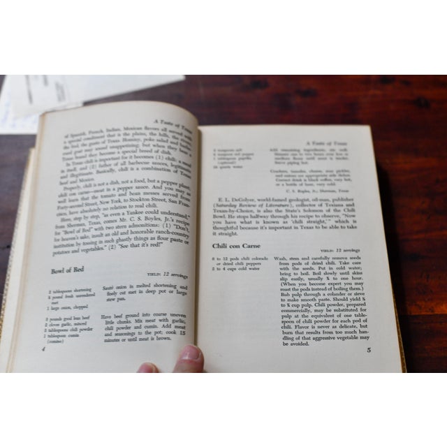 Tan 1949 a Taste of Texas Favorite Texan Recipes Collected for Neiman Marcus Vintage Cookbook For Sale - Image 8 of 16