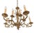 Antique Brass 10-Light Chandelier For Sale