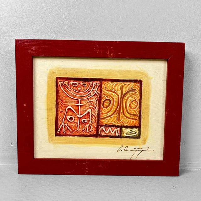 Wood Untitled, 1970s, Oil on Canvas, Framed, Set of 4 For Sale - Image 7 of 18