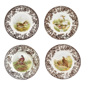 1980s Spode Woodland Dinner Plates-Set of 4