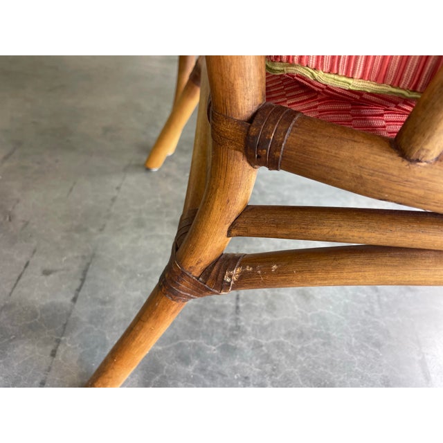 Vintage Rattan Oval Medallion Back Dining Chairs – Palm Beach / Naples | McGuire Style | Set of 4 For Sale - Image 12 of 12