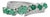 Hallmarked 925 Silver Natural 1.26 Ct Emerald & Diamond Wave Ring Size 7 For Sale
