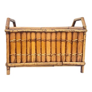 Vintage Bamboo Cachepot For Sale