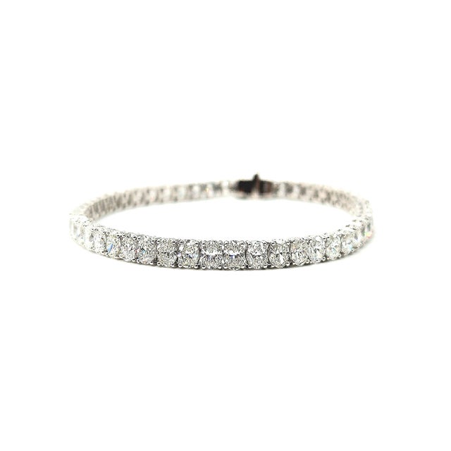 10.30 Ct Oval Cut Tennis Bracelet For Sale - Image 9 of 9