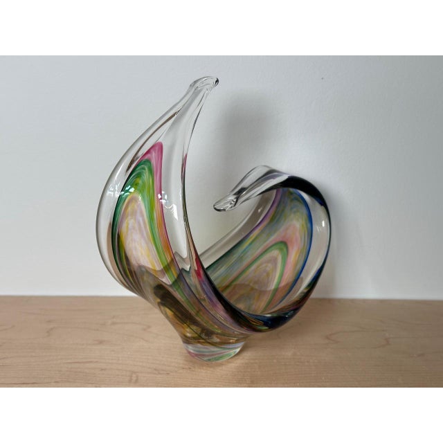 Poutini Basket Freeform by Hokitika Art Glass Studio, New Zealand For Sale - Image 6 of 11