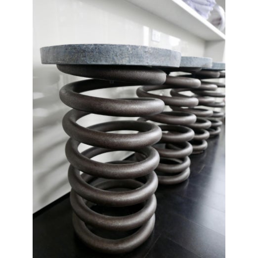 Restoration Hardware Industrial Coil Stools Set of 4 Chairish