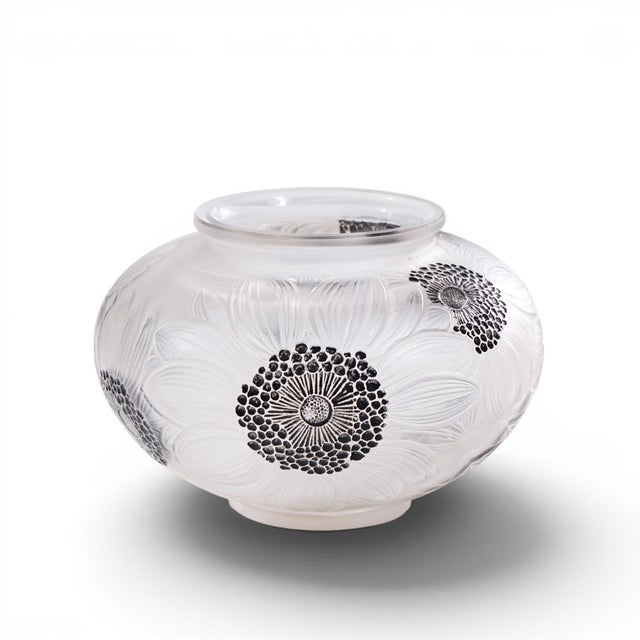 René Lalique René Lalique 1923 Signed Dahlias Vase For Sale - Image 4 of 8