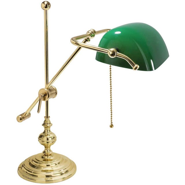 Contemporary Brass Ministerial Table Lamp by AZ Home For Sale - Image 3 of 3