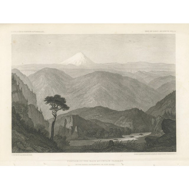 Mt Shasta & Sacramento River View, 1861, Paper For Sale - Image 3 of 9