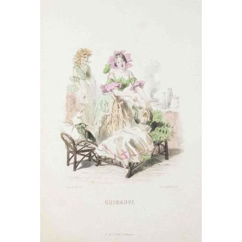 Lithograph on paper. Plate from the series "les fleurs animées". Single sheet with passepartout. "\.it is proper to inform...