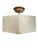 Late 20th Century Modern Alabaster & Brass Flush Mount Ceiling Light For Sale - Image 4 of 9
