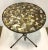 Modern Arteriors Industrial Modern Round Iron Side Table With Multi Mini Discs For Sale - Image 3 of 5