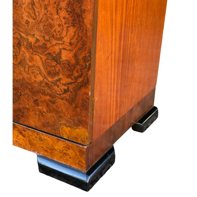 Art Deco Double Wardrobe in Walnut, 1920s For Sale - Image 9 of 10