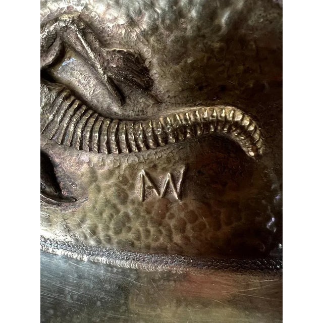 Vintage Brass Bowl with Raised Salamander, 1930s For Sale - Image 6 of 9