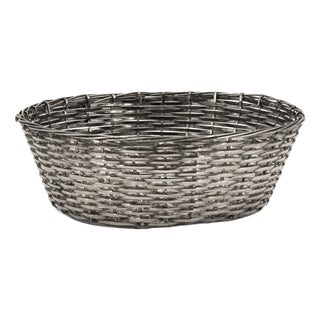 Mid-Century Classic Braided Metal Basket, 1950s For Sale