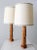 Vintage Striped Turned Wood Table Lamps Pair For Sale - Image 10 of 12