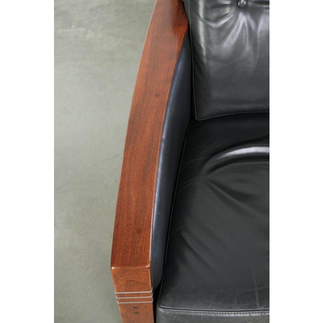 Art Deco Decoforma Series Frank Armchair in Black Cowhide Leather from Schuitema For Sale - Image 7 of 14