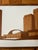 Brown Mel Quimby Attr. 1960s Wood Veneer Cityscape Silhouette Framed Wall Art For Sale - Image 8 of 12