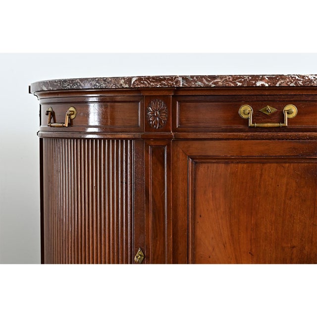French 19th Century Demilune Mahogany Enfilade For Sale - Image 13 of 18