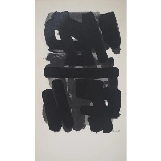 Pierre Soulages, Gouache 6, 1957, Lithograph For Sale - Image 7 of 7